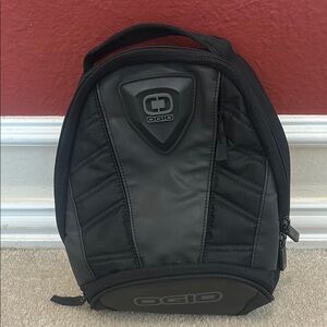 OGIO Black Compact Backpack with magnets to secure on motorcycle gas tanks